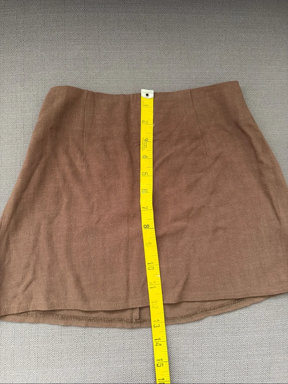 Princess Poly Zippered Classic Brown A-Line Micro Skirt